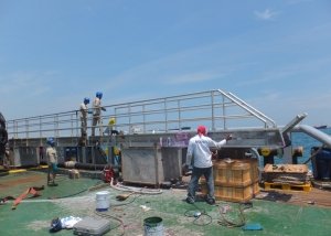 Aluminium Gangway ladder repair works
