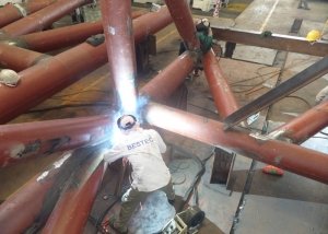 Fabrication of heavy lifting H Frame