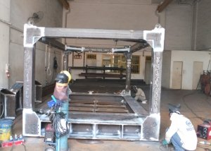 Fabrication of winch frame side stands